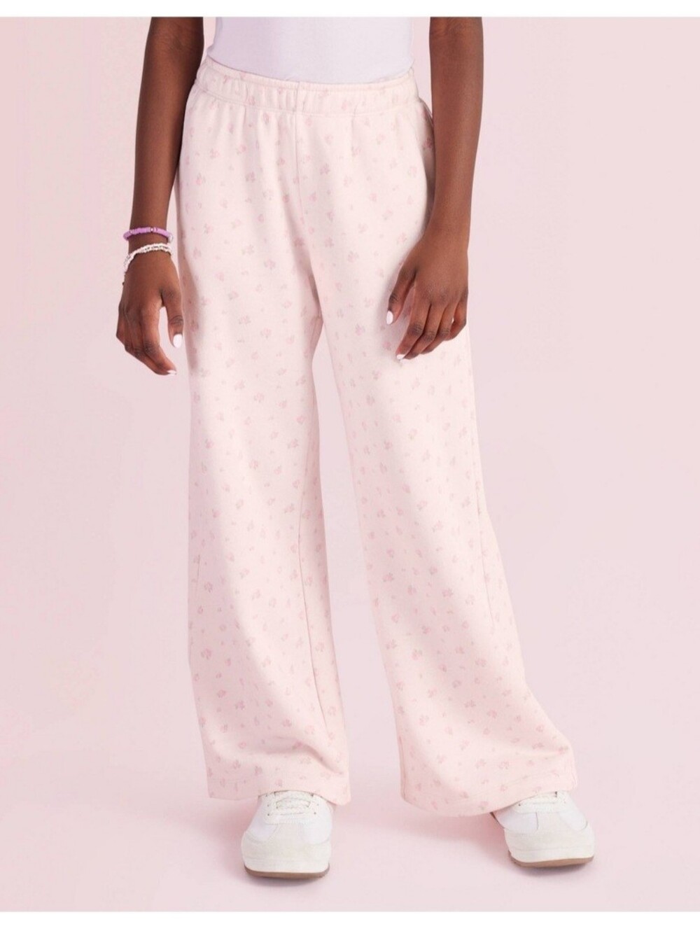 NWT LoveShackFancy x Target Esme Wide-Leg Sweatpants - Pink Ditsy Floral- M,L